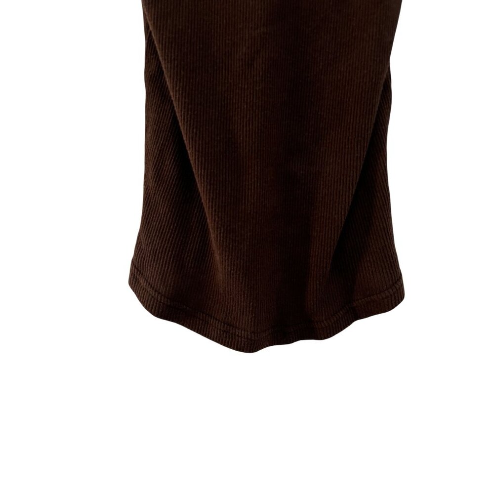 Vintage Energie Women's Boho Y2K Brown Ribbed Tank Top W/ Beaded Embellishment M - Picture 7 of 9